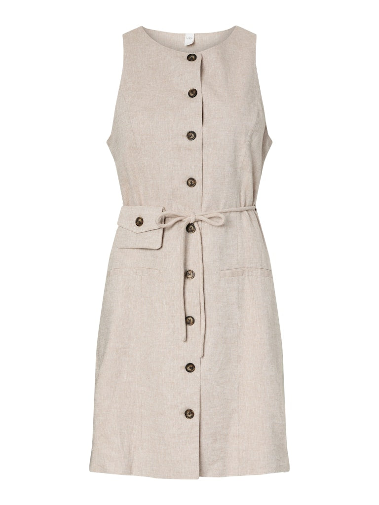 YAS USUMA SL LINEN BLEND DRESS