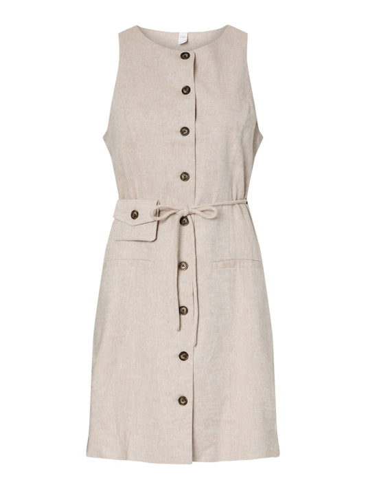 YAS USUMA SL LINEN BLEND DRESS