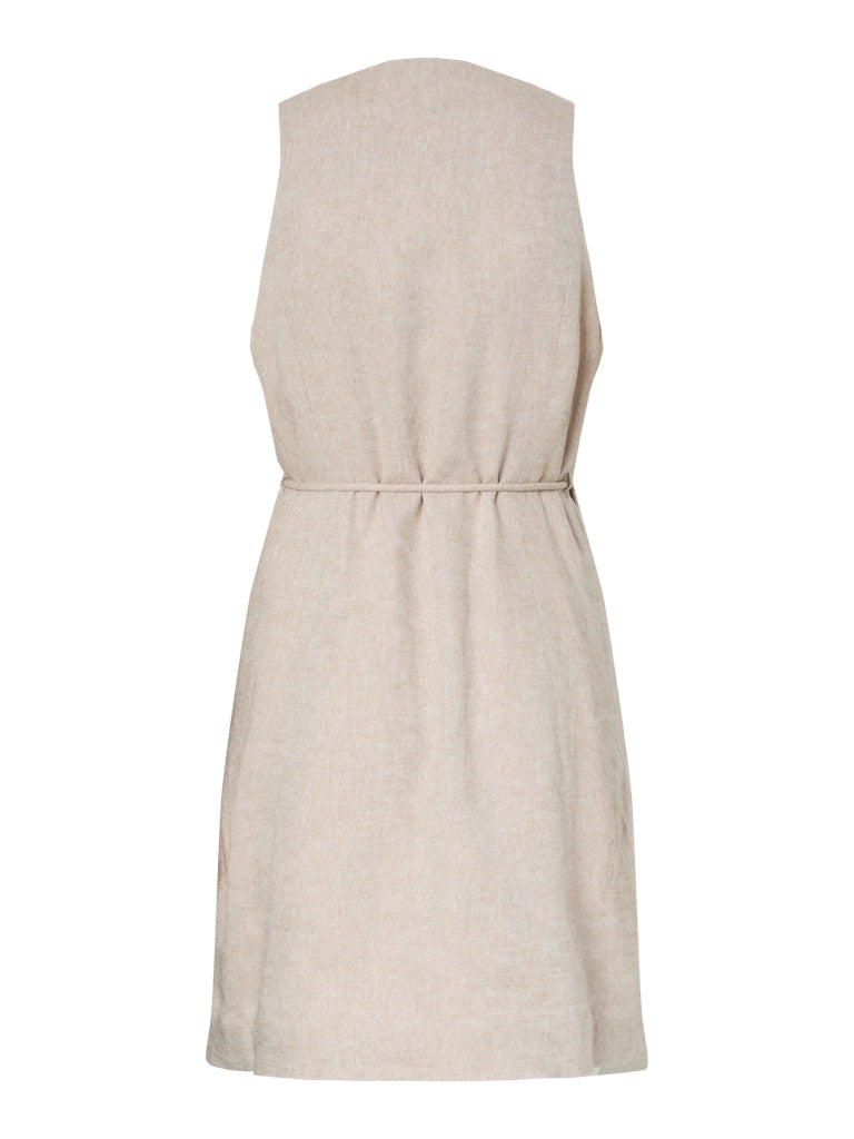 YAS USUMA SL LINEN BLEND DRESS