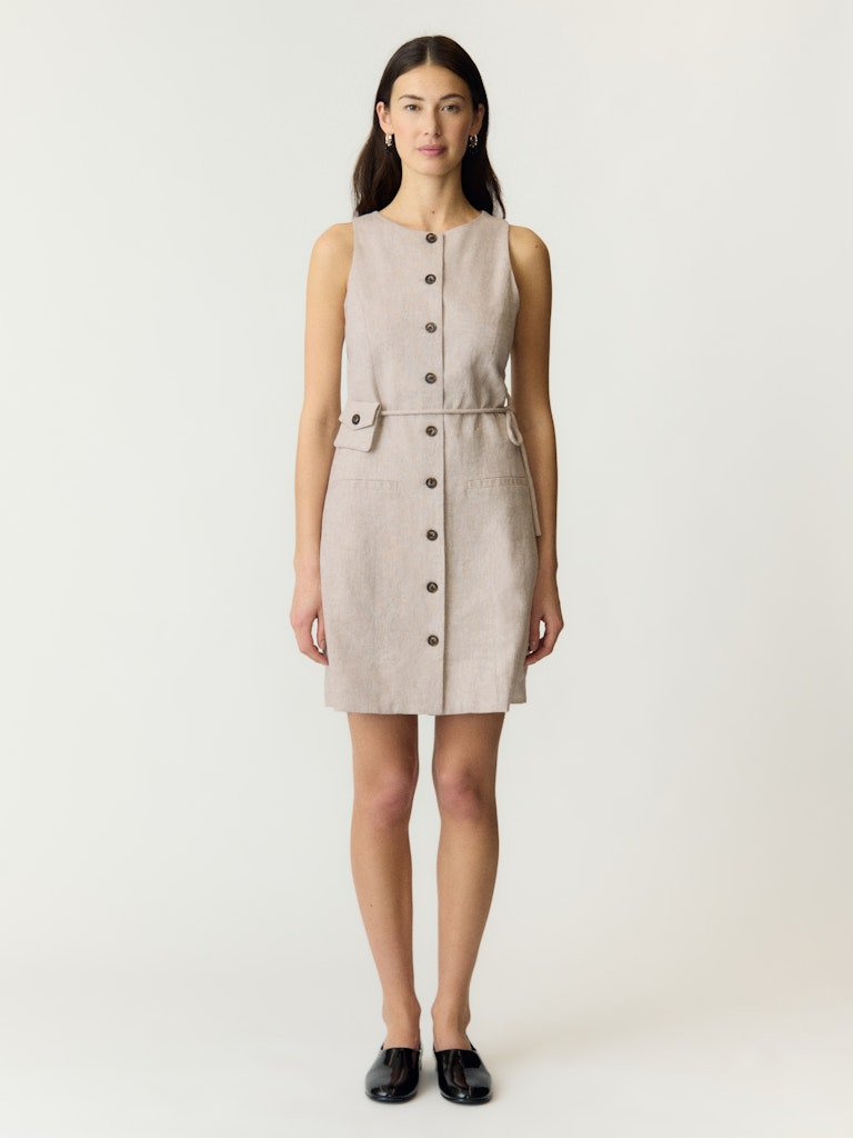 YAS USUMA SL LINEN BLEND DRESS