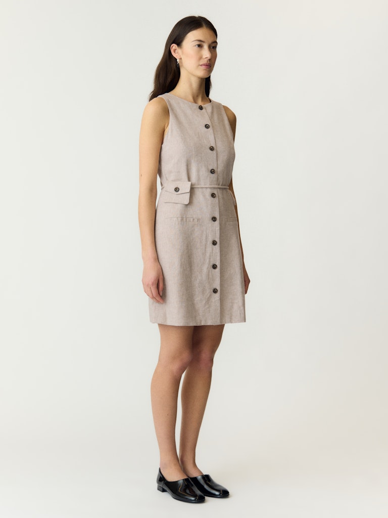 YAS USUMA SL LINEN BLEND DRESS
