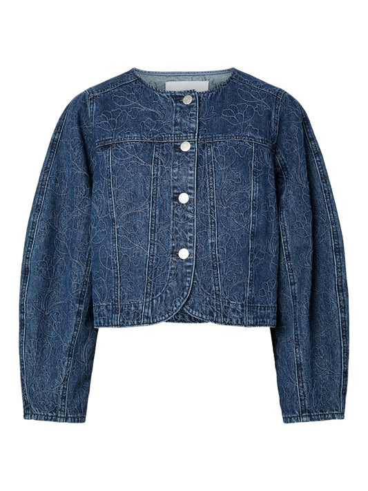 YAS ALIA LS EMBROIDERY DENIM JACKET
