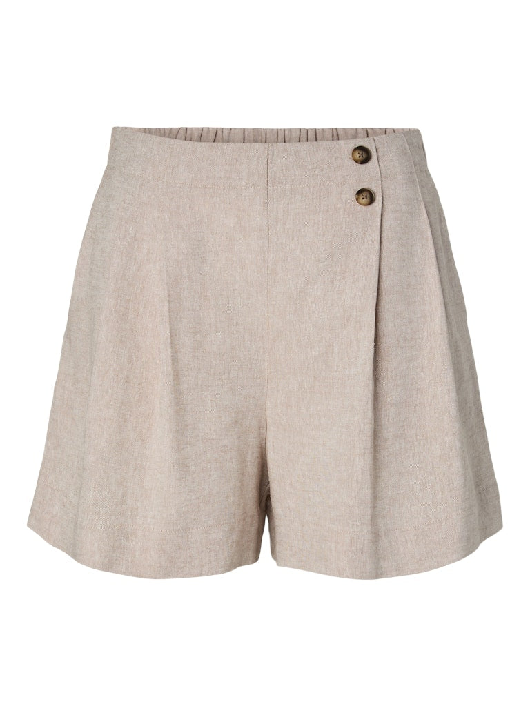 YAS USUMA HW LINEN BLEND SHORTS