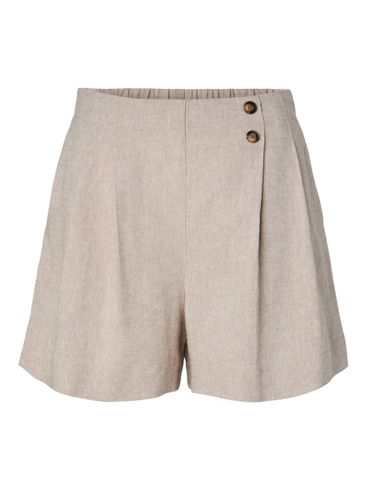 YAS USUMA HW LINEN BLEND SHORTS