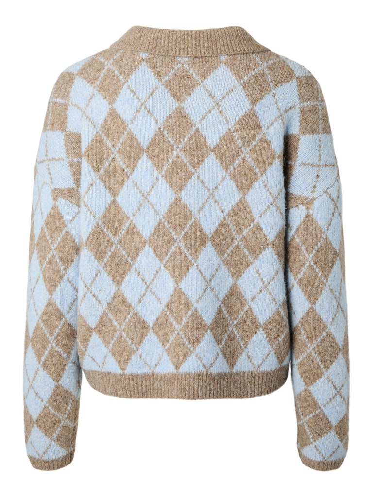 YAS CHELLI LS POLO KNIT PULLOVER