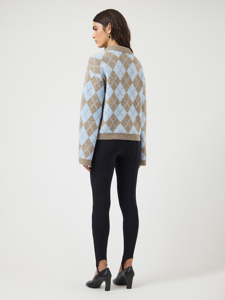 YAS CHELLI LS POLO KNIT PULLOVER