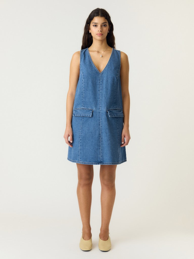 YAS MALEA DENIM SPENCER DRESS