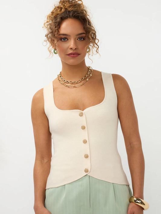 YDENCE KNITTED TOP MELLA | ECRU