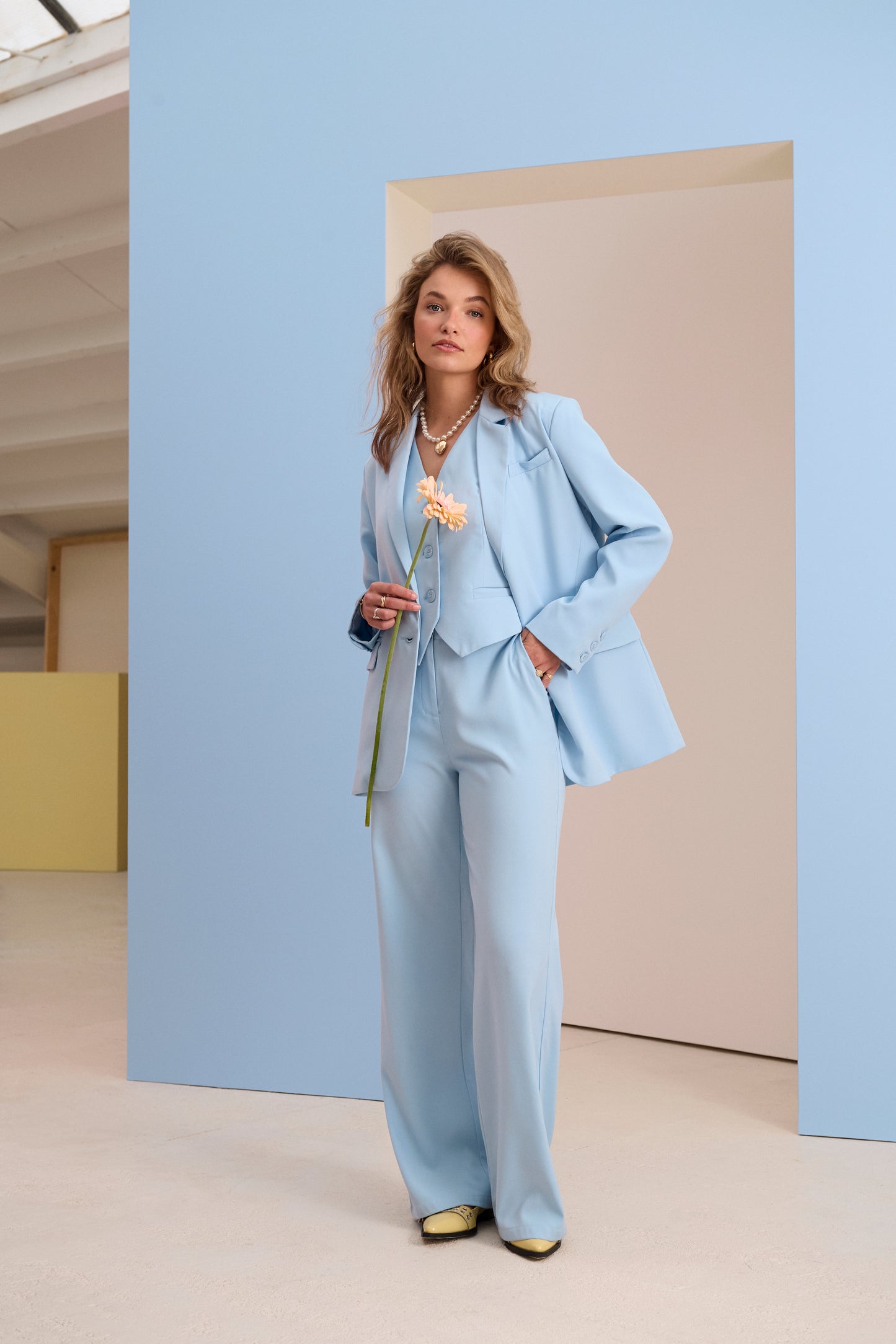 YDENCE GILET KAIA | LIGHT BLUE
