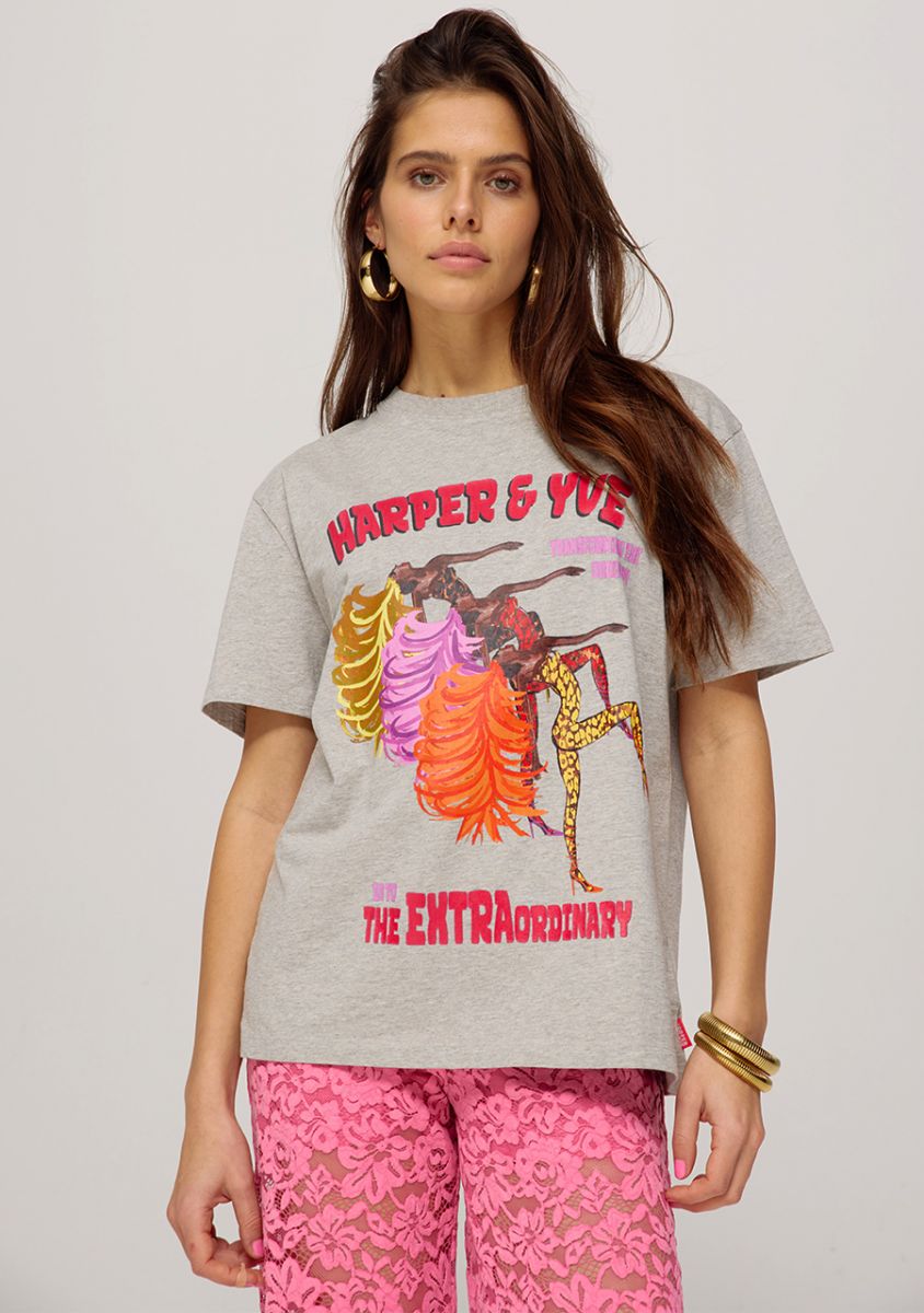 HARPER & YVE T-SHIRT EXTRAORDINARY GRIJS