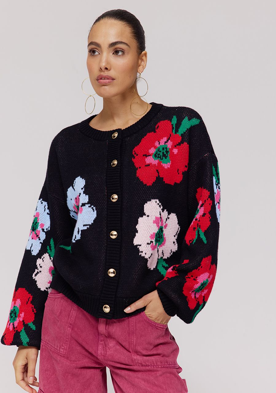 HARPER & YVE JAZZ CARDIGAN MULTIFLOWER