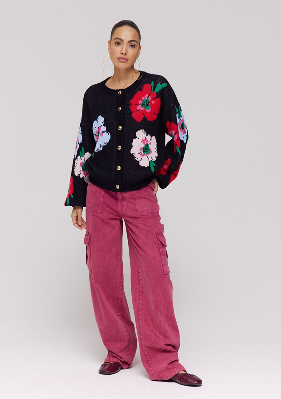 HARPER & YVE JAZZ CARDIGAN MULTIFLOWER