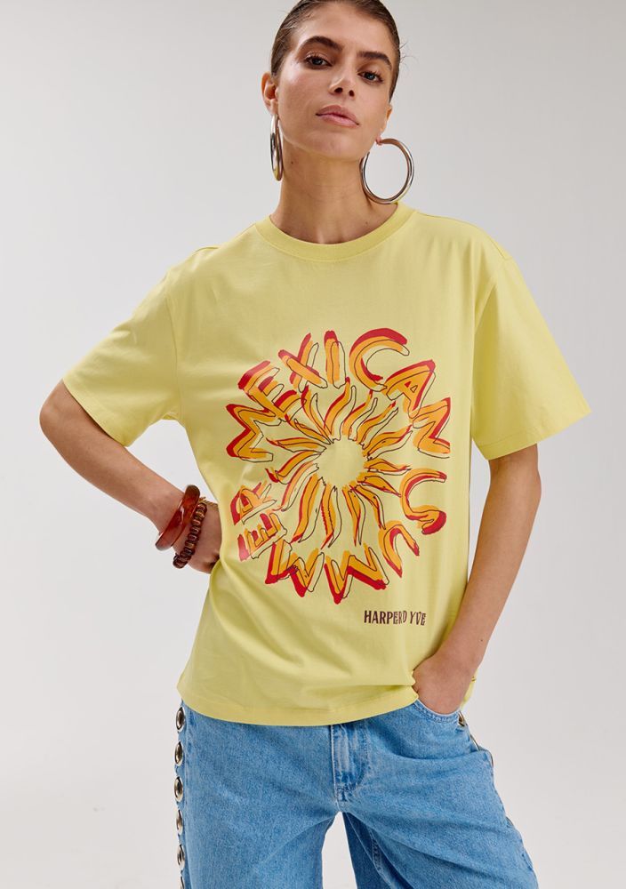 HARPER & YVE T-SHIRT MEXICANSUN | GEEL