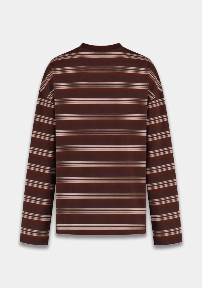 HARPER & YVE TOMMY T-SHIRT | BROWN STRIPE
