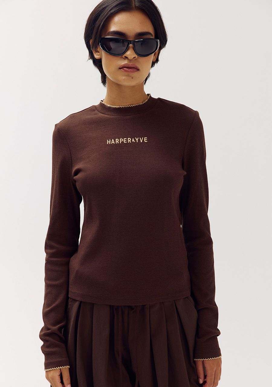 HARPER & YVE T-SHIRT CAMMY | BROWN