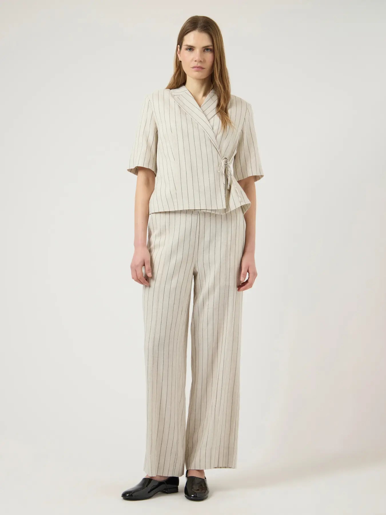 YAS LINURA 2/4 LINEN BLEND BLAZER