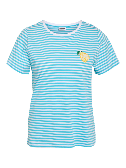 NOISY MAY NATE WEEKDAISY S/S T-SHIRT | BLAUW