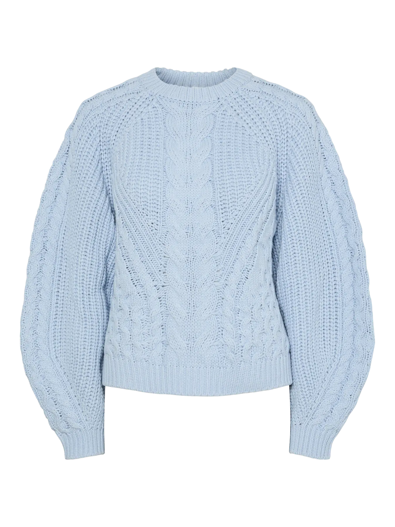 YAS NANSA LS KNIT PULLOVER | BLAUW