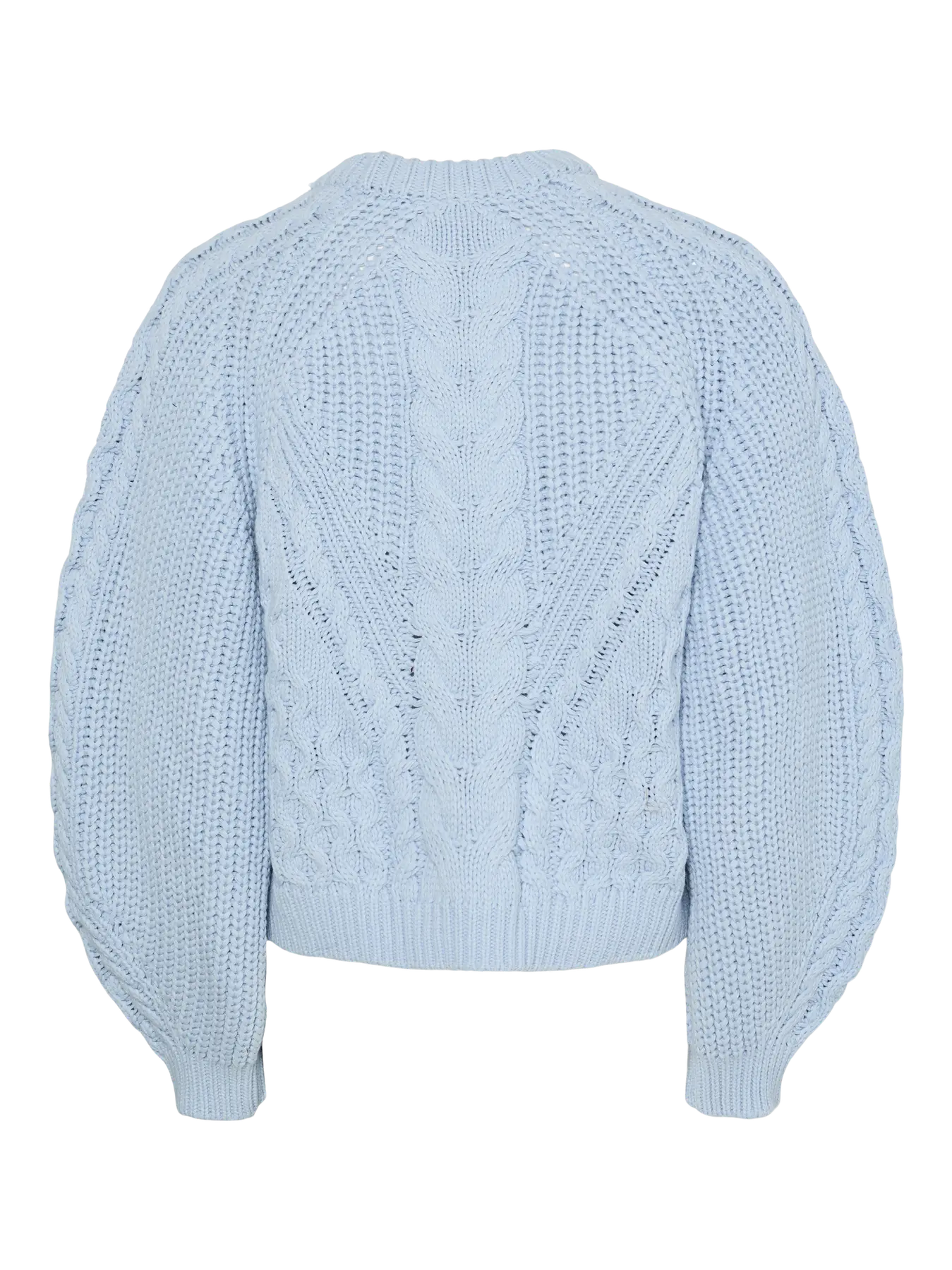 YAS NANSA LS KNIT PULLOVER | BLAUW