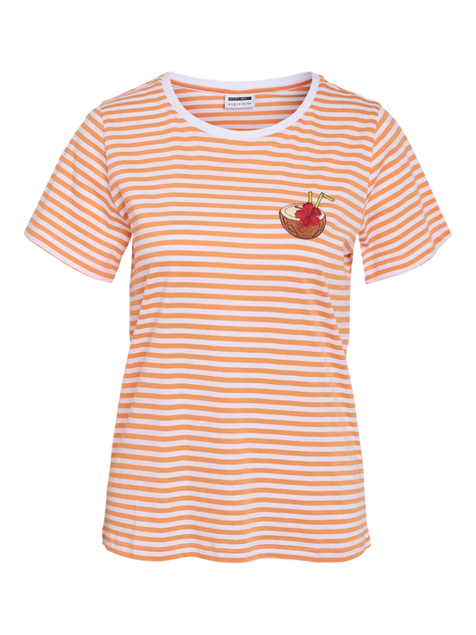 NOISY MAY NATE WEEKDAISY S/S T-SHIRT | PERZIK